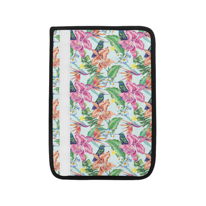 Hummingbird Tropical Pattern Print Design 05 Car Seat Belt Cover