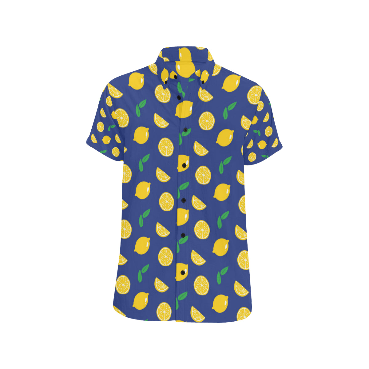 Citrus  Pattern Print Design 02 Men's Short Sleeve Button Up Shirt