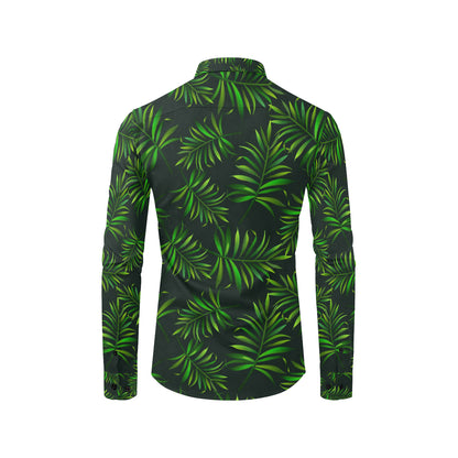Rainforest Pattern Print Design RF03 Men's Long Sleeve Shirt