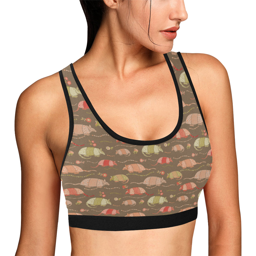 Armadillo Pattern Print Design 04 Sports Bra