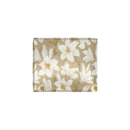 Lily Pattern Print Design LY07 Men's ID Card Wallet