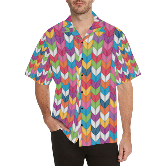 Knit Pattern Print Design 01 Men's Hawaiian Shirt