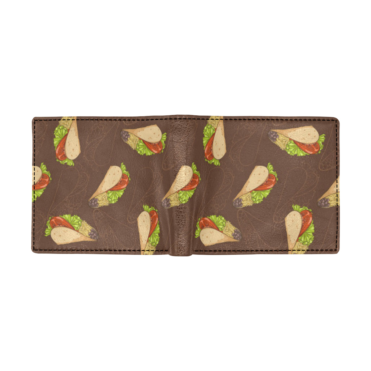 Taco Pattern Print Design TC08 Men's ID Card Wallet