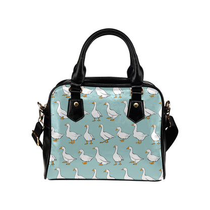 Goose Pattern Print Design 02 Shoulder Handbag