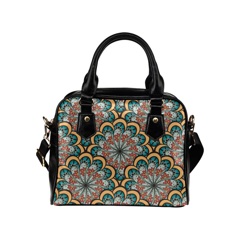 Mandala Pattern Print Design 01 Shoulder Handbag