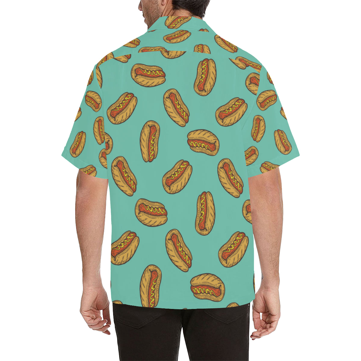 Hot Dog Pattern Print Design 04 Men's Hawaiian Shirt