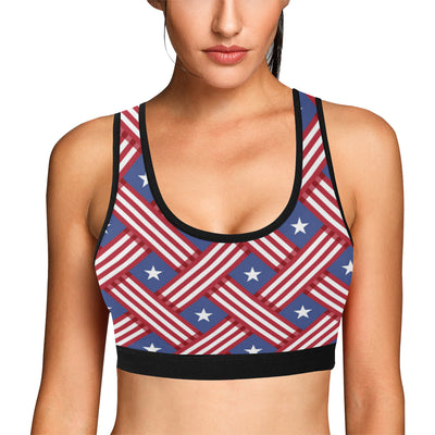 American flag Pattern Sports Bra