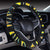 Flame Fire Yellow Pattern Steering Wheel Cover with Elastic Edge