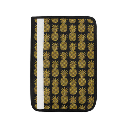 Gold Pineapple Pattern Print Design PP011 Car Seat Belt Cover