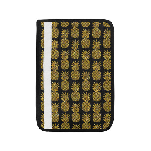 Gold Pineapple Pattern Print Design PP011 Car Seat Belt Cover