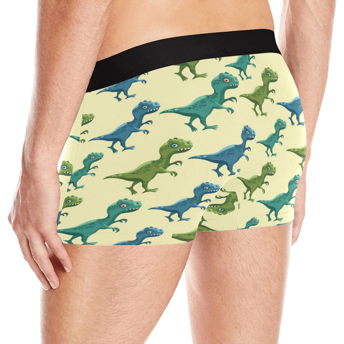 T Rex Pattern Print Design A04 Men's Boxer Briefs