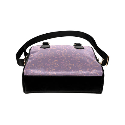 Plumeria Pattern Print Design A01 Shoulder Handbag