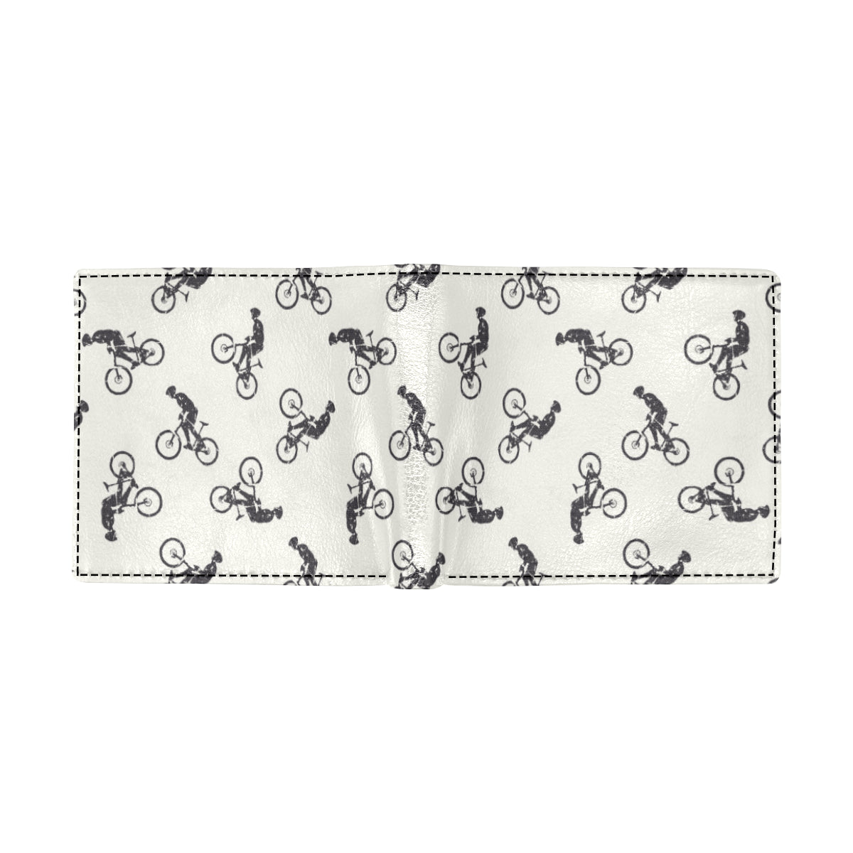 Mountain bike Pattern Print Design 01 Men's ID Card Wallet