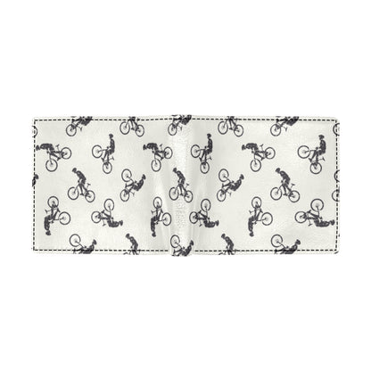 Mountain bike Pattern Print Design 01 Men's ID Card Wallet