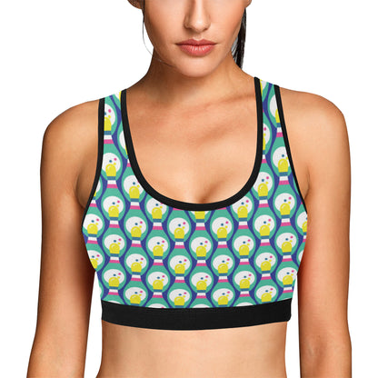 Bowling Pattern Print Design 04 Sports Bra