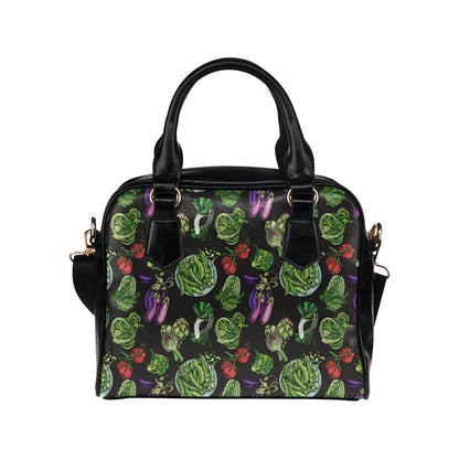 Lettuce Pattern Print Design 01 Shoulder Handbag