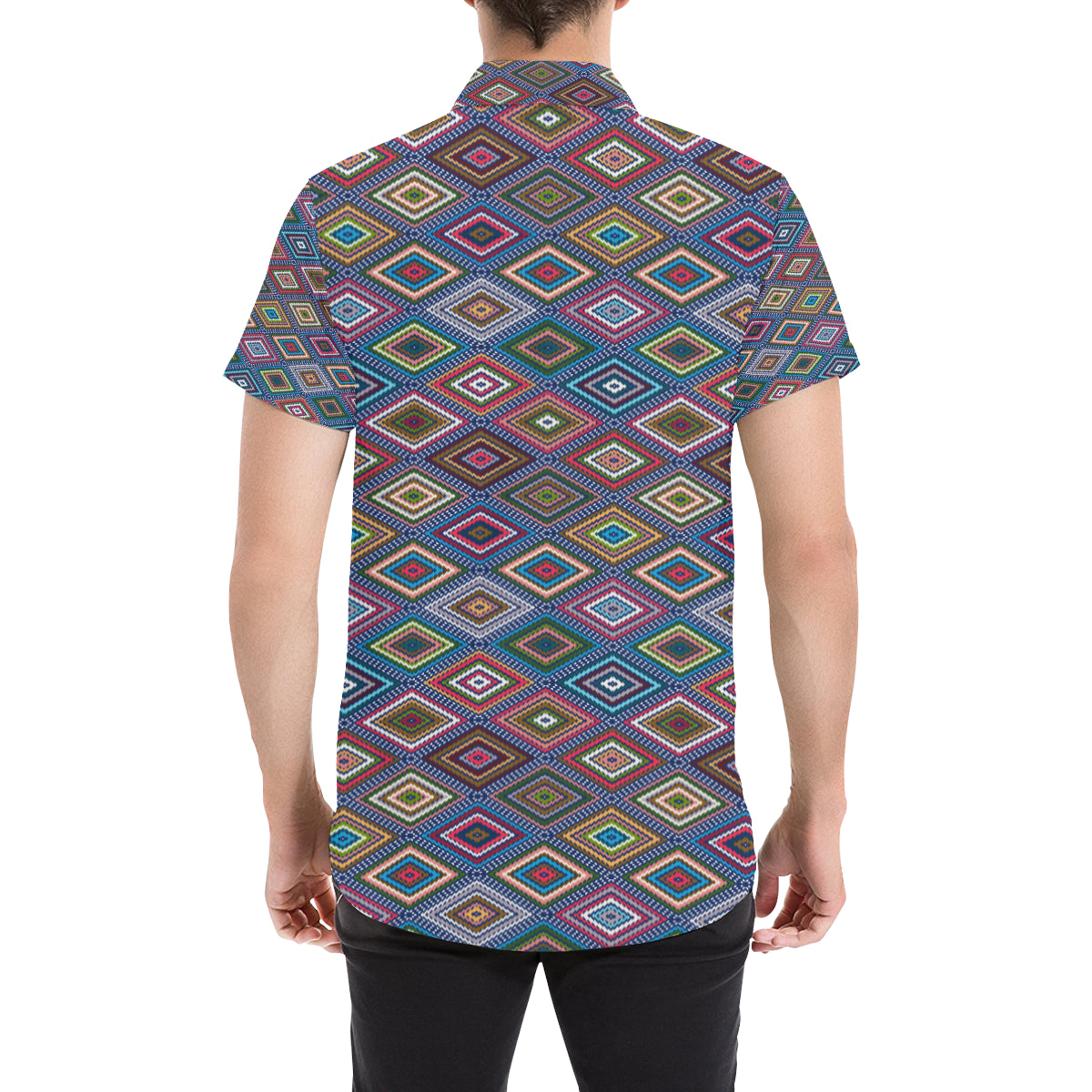Southwestern Design Men's Short Sleeve Button Up Shirt