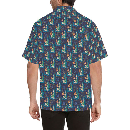 Aquarius Zodiac Pattern Print Design 03 Men's Hawaiian Shirt