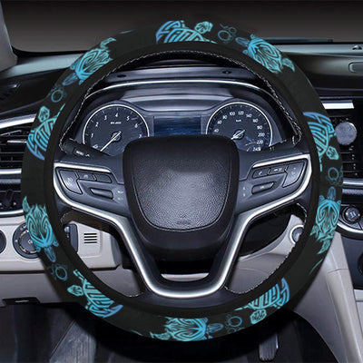 Tribal Turtle Polynesian Themed Design Steering Wheel Cover with Elastic Edge