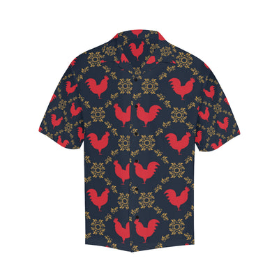 Rooster Pattern Print Design A02 Men's Hawaiian Shirt