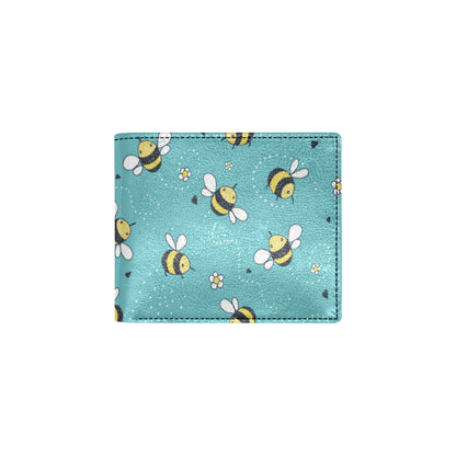 Bee Pattern Print Design BEE02 Men's ID Card Wallet