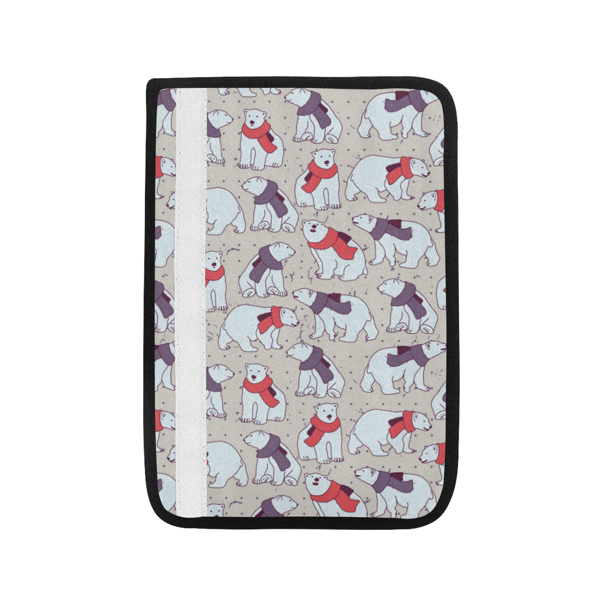 Polar Bear Pattern Print Design PB04 Car Seat Belt Cover