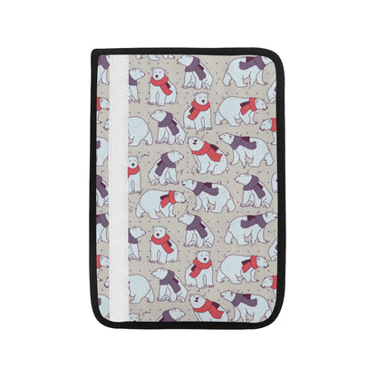 Polar Bear Pattern Print Design PB04 Car Seat Belt Cover