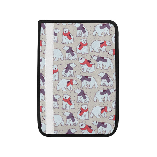 Polar Bear Pattern Print Design PB04 Car Seat Belt Cover