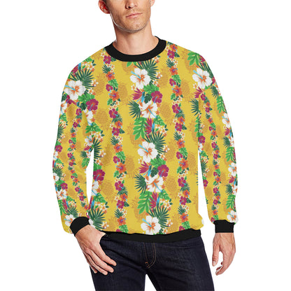 Hawaiian Themed Pattern Print Design H09 Men Long Sleeve Sweatshirt