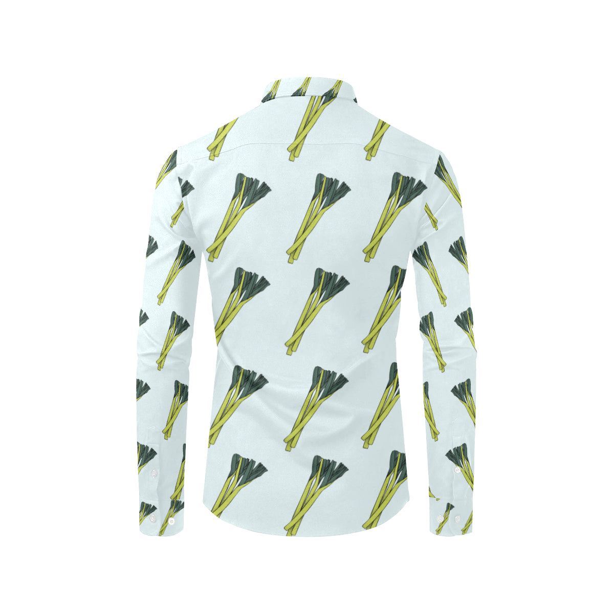 Leek Pattern Print Design 03 Men's Long Sleeve Shirt