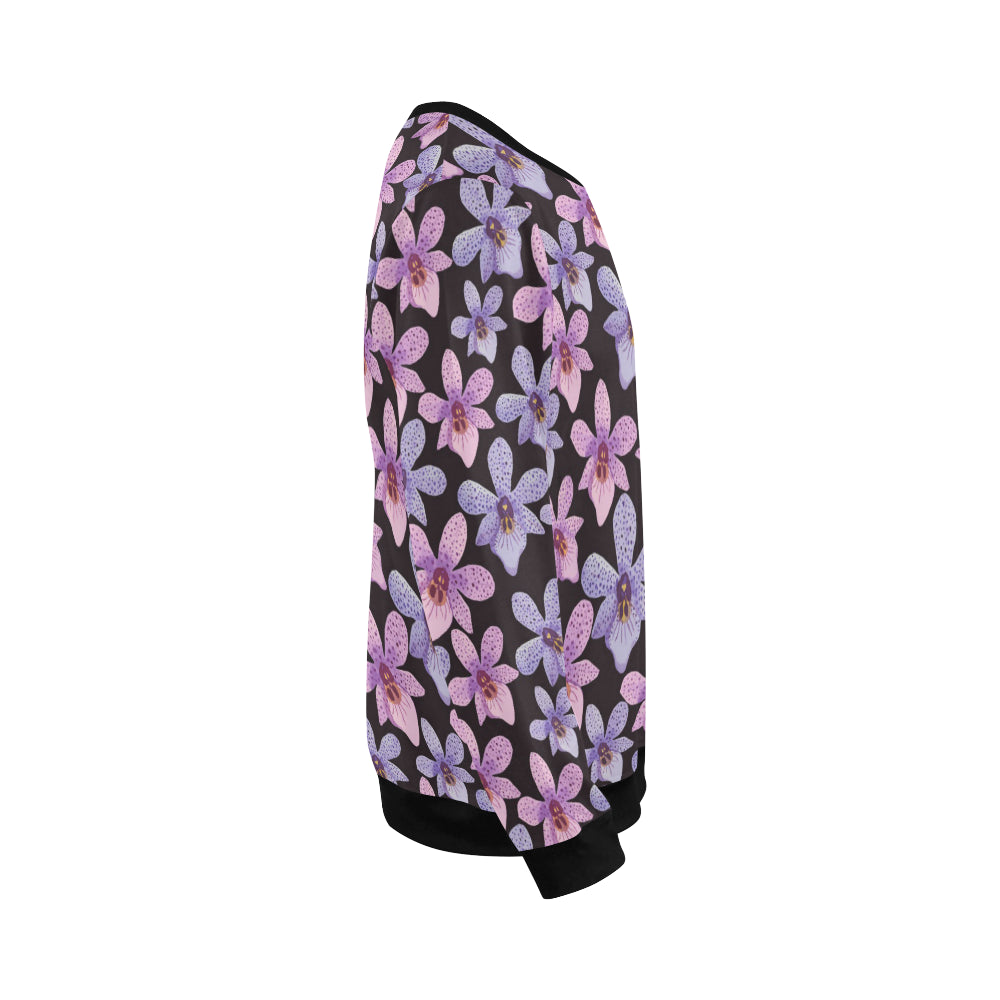 Orchid Pattern Print Design OR08 Men Long Sleeve Sweatshirt
