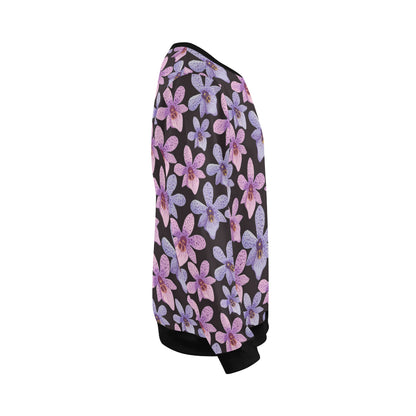 Orchid Pattern Print Design OR08 Men Long Sleeve Sweatshirt