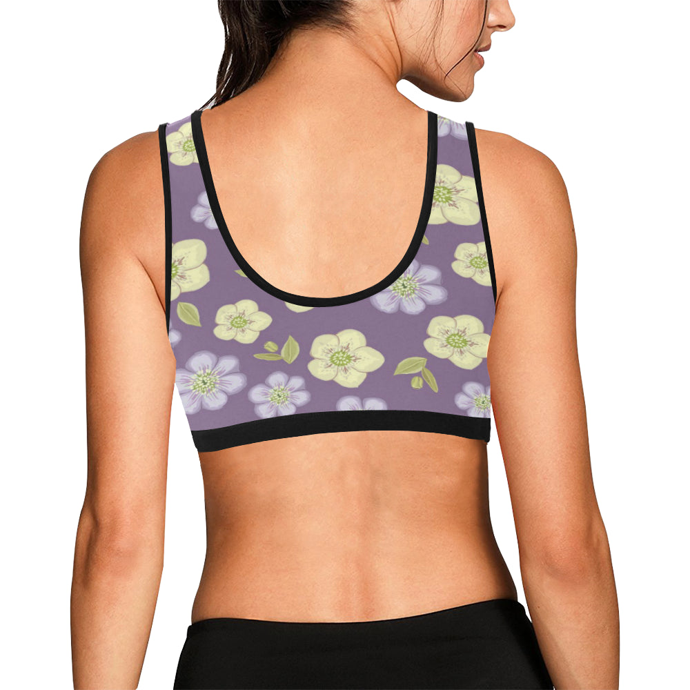 Anemone Pattern Print Design AM013 Sports Bra