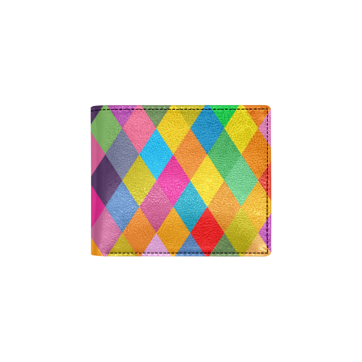 Harlequin Pattern Print Design 02 Men's ID Card Wallet