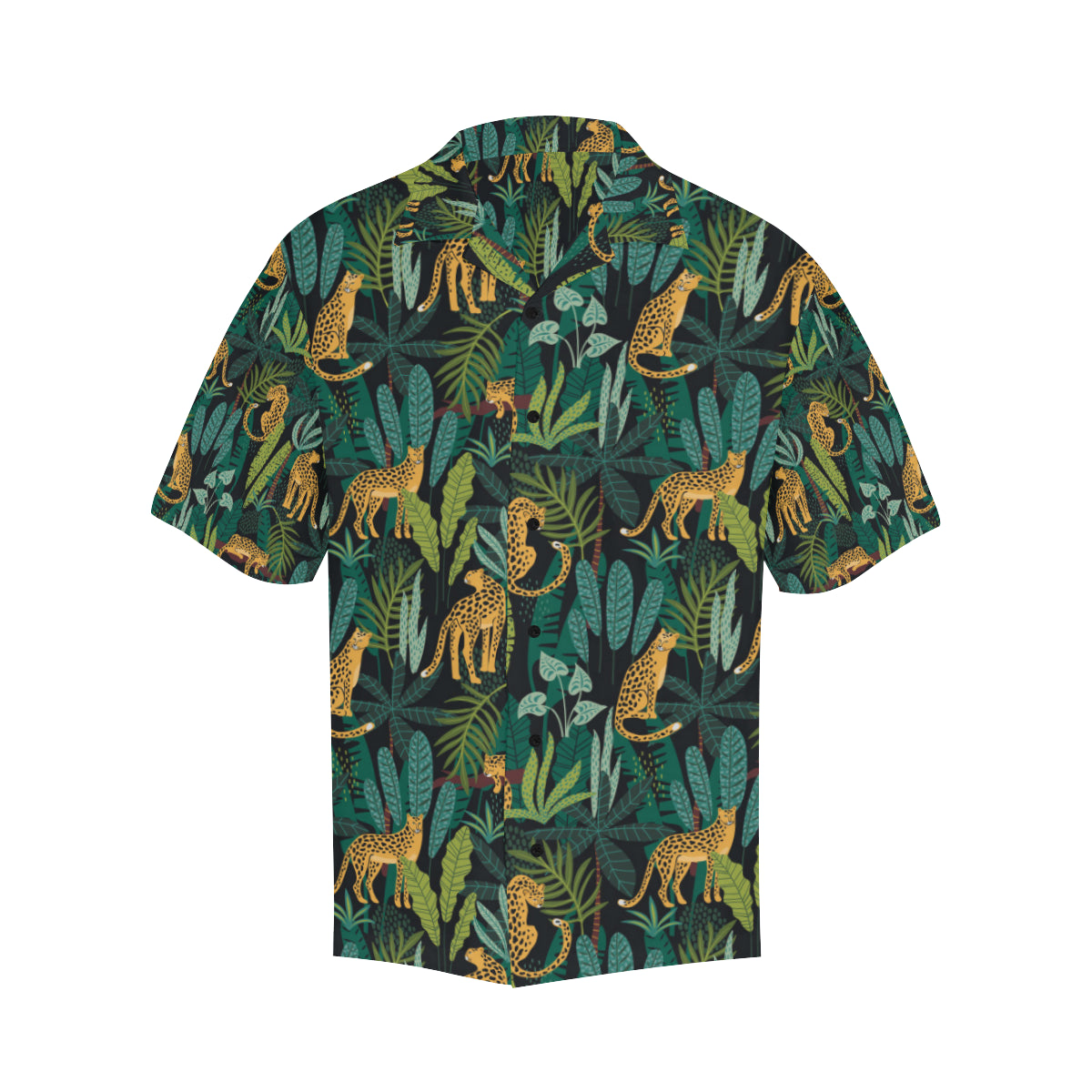 Jaguar Jungle Pattern Print Design 03 Men's Hawaiian Shirt