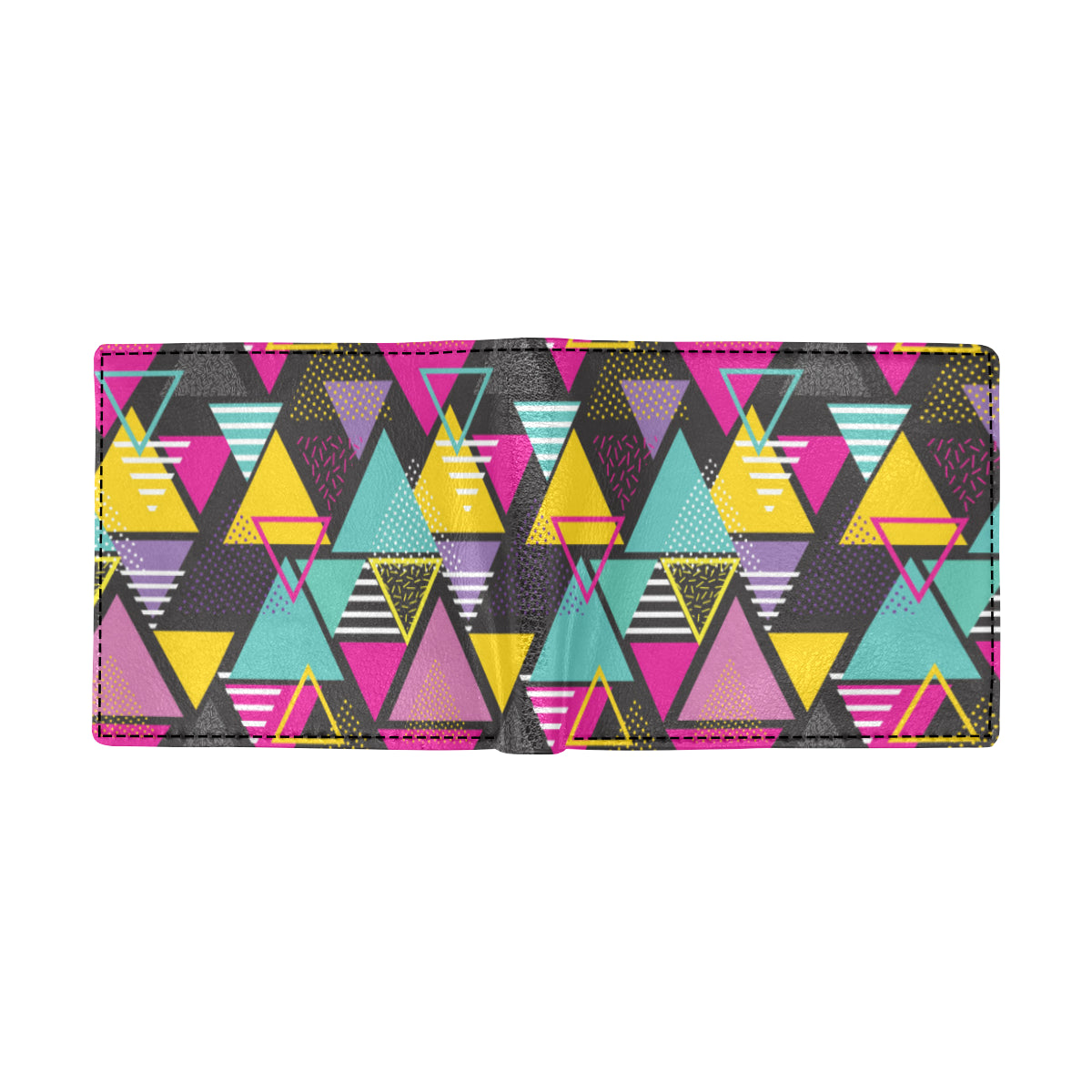 Geometric Colorful Pattern Print Design 02 Men's ID Card Wallet