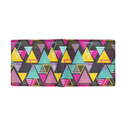 Geometric Colorful Pattern Print Design 02 Men's ID Card Wallet