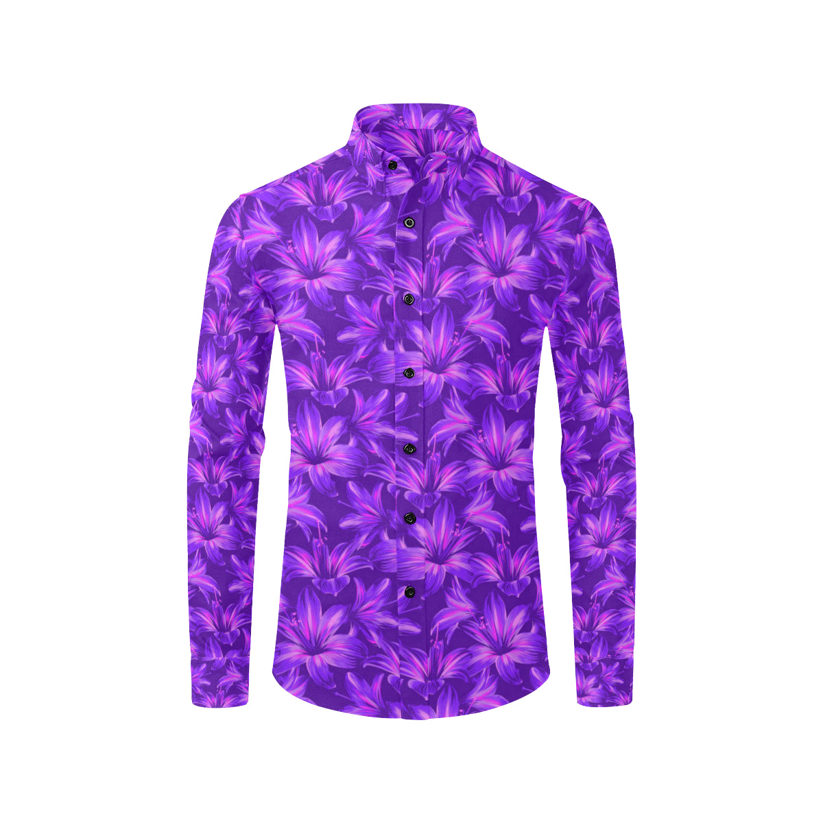 Amaryllis Pattern Print Design AL03 Men's Long Sleeve Shirt