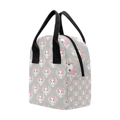 Rabbit Pattern Print Design RB07 Insulated Lunch Bag