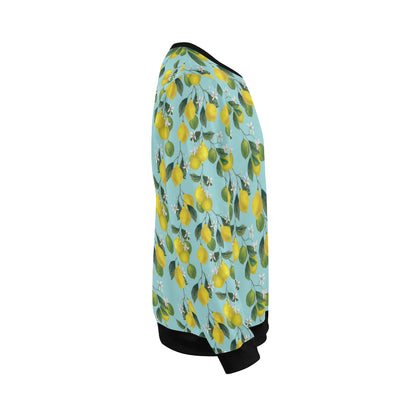 Lemon Pattern Print Design LM05 Men Long Sleeve Sweatshirt