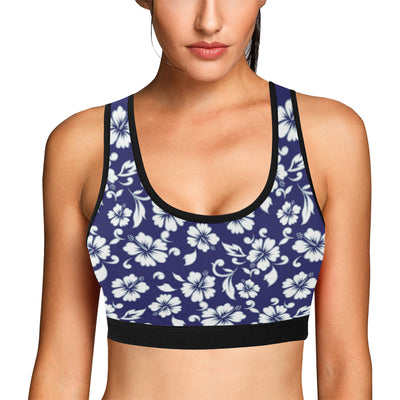 Hibiscus Pattern Print Design HB010 Sports Bra