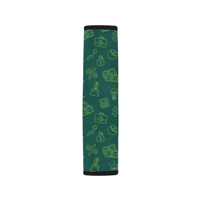 Accounting Financial Pattern Print Design 02 Car Seat Belt Cover