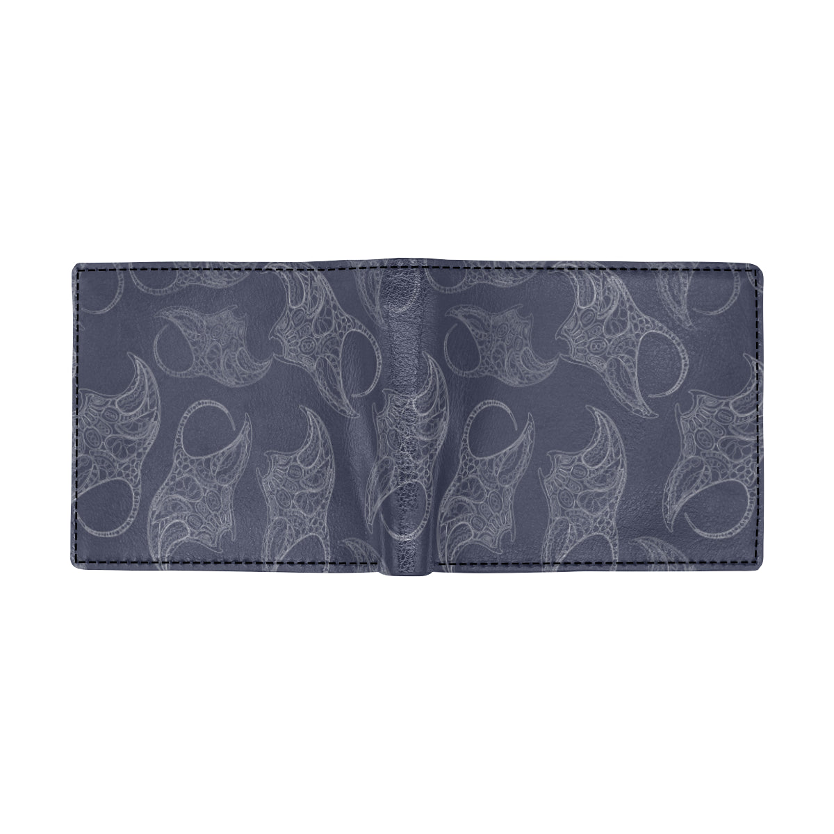 Manta Ray Pattern Print Design 01 Men's ID Card Wallet