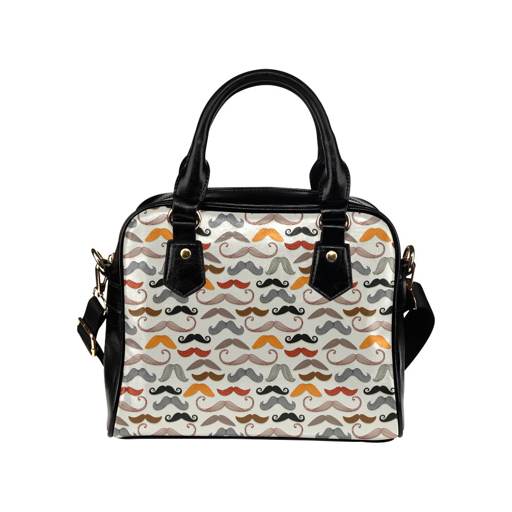 Mustache Pattern Print Design A02 Shoulder Handbag