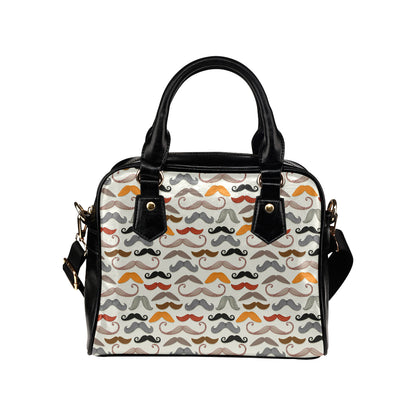 Mustache Pattern Print Design A02 Shoulder Handbag