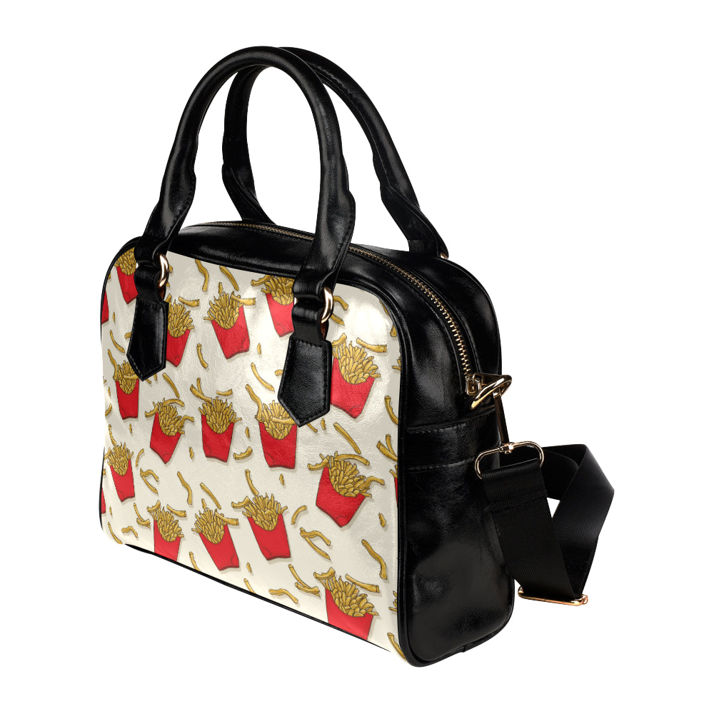 French Fried Pattern Print Design 01 Shoulder Handbag