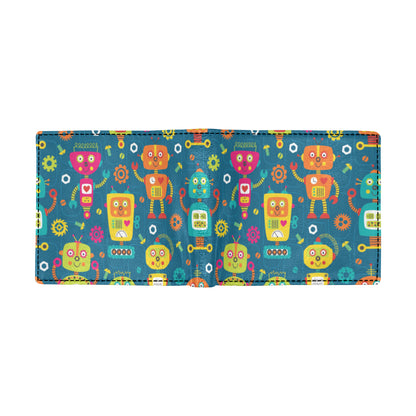 Robot Pattern Print Design A04 Men's ID Card Wallet
