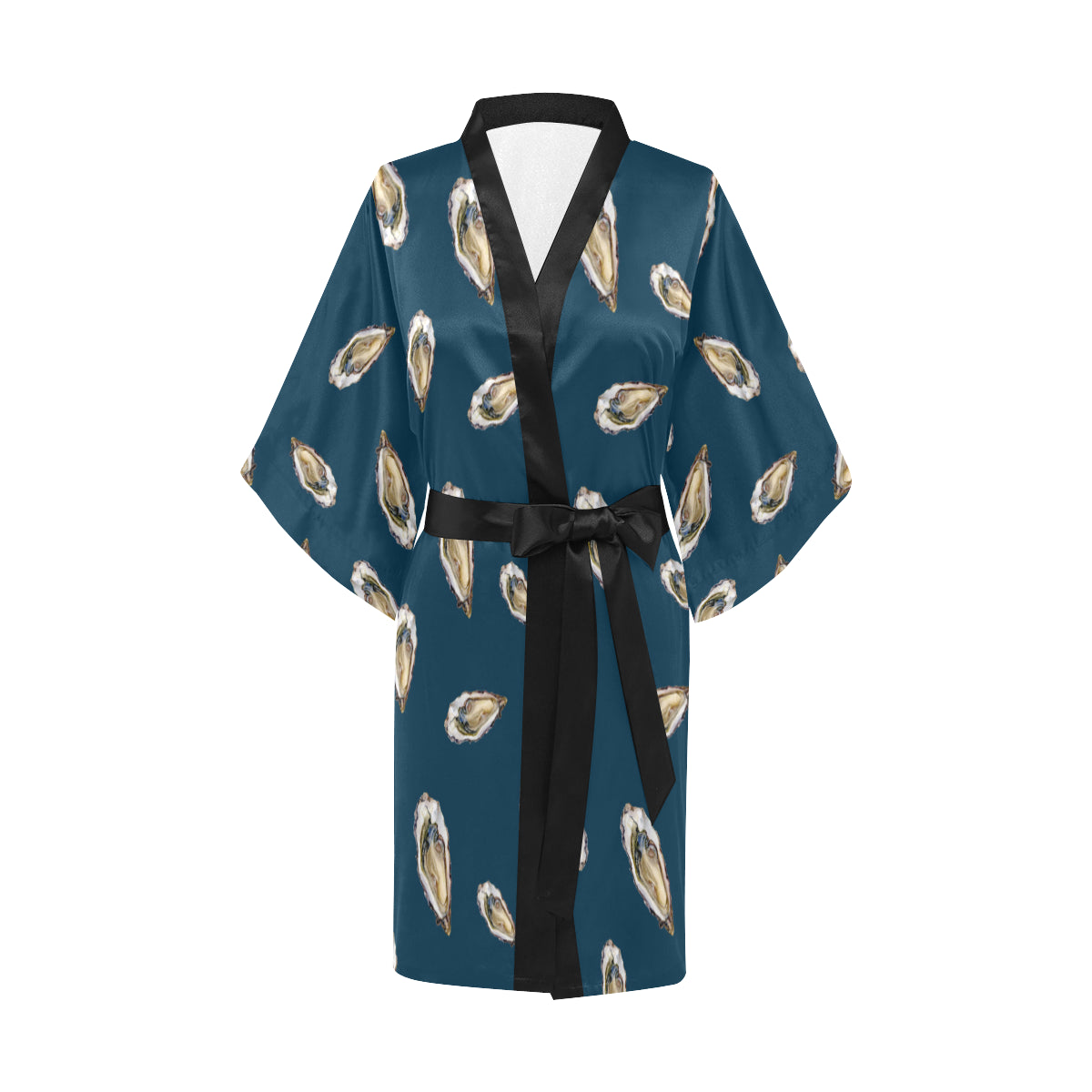 Oyster Pattern Print Design 03 Women's Short Kimono