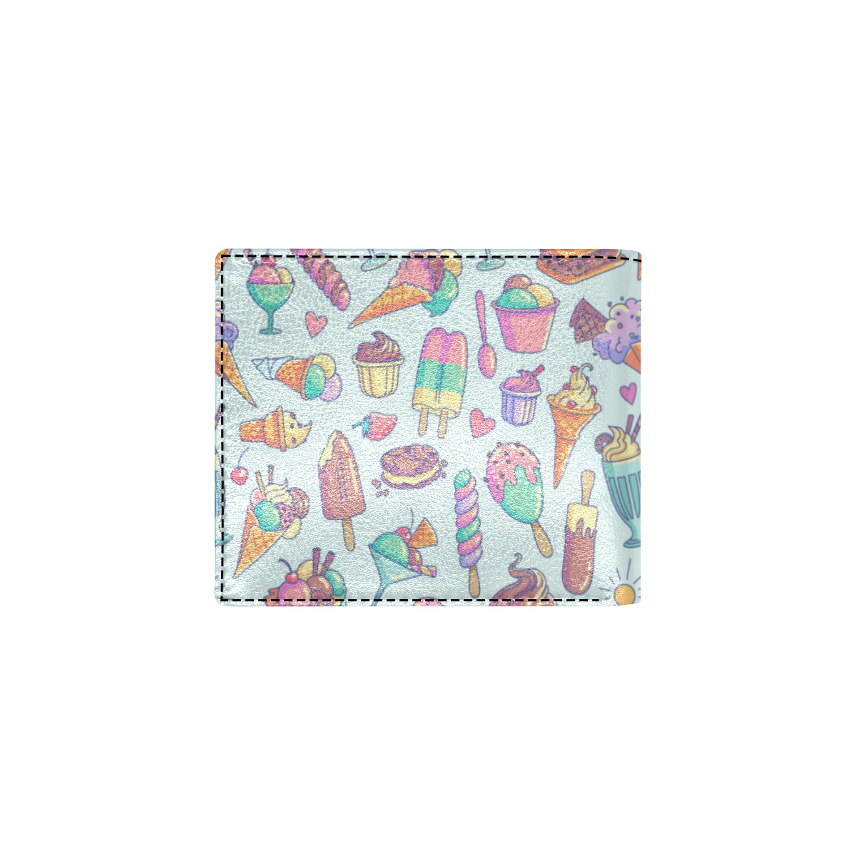 Ice Cream Pattern Print Design IC02 Men's ID Card Wallet