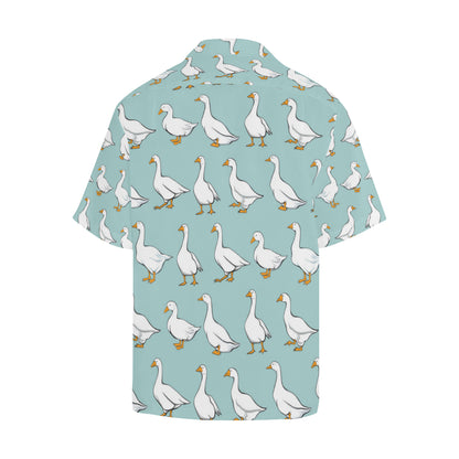 Goose Pattern Print Design 02 Men's Hawaiian Shirt